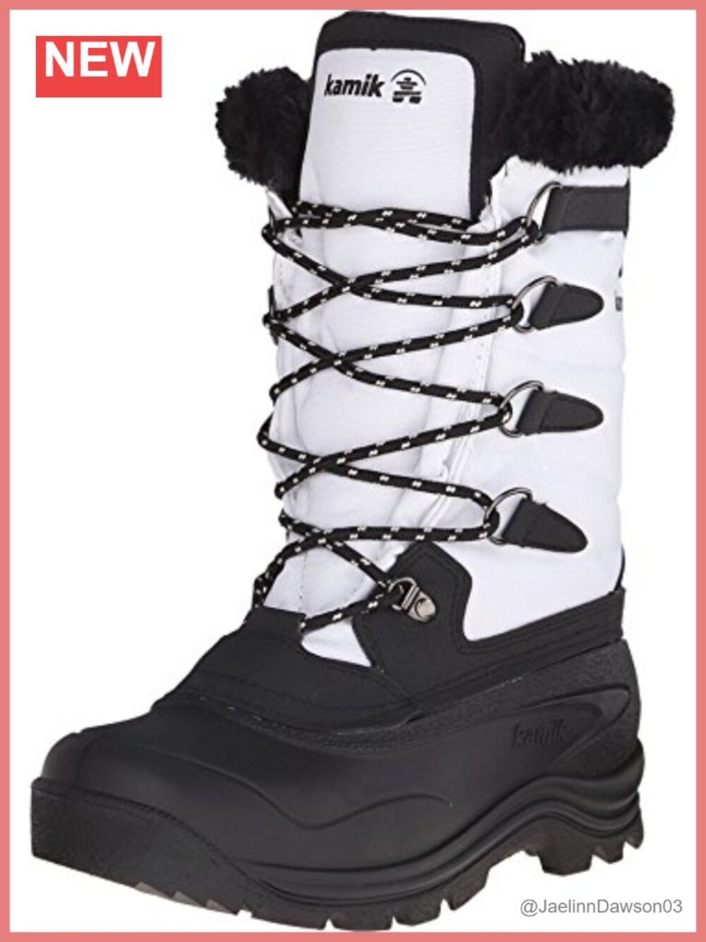 Kamik Insulated Winter Boots Waterproof Mid-Calf Lace-Up Vegan - Warm to -40F